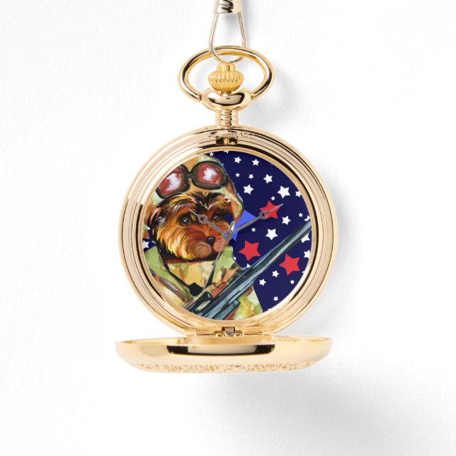 VERKOCHT YORKIE POO HORLOGE (Voorkant)