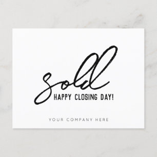 Verkochte Happy Closing Day Real Estate Briefkaart