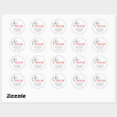Verkochte onroerende goederen ronde sticker (Vel)
