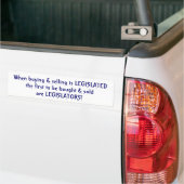 Verkochte wetgevers bumpersticker (Op Truck)