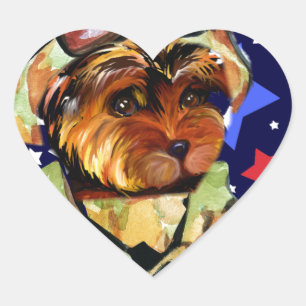 VERKOCHTE YORKIE POO HART STICKER