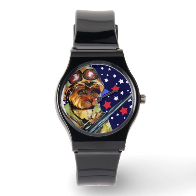 VERKOCHTE YORKIE POO HORLOGE (Voorkant)