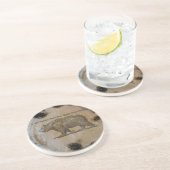 verkoold lont zandsteen onderzetter (Zijkant)