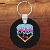 Verkoop 10 Jaar Oude Ijsdrank 10e Verjaardag Jonge Sleutelhanger (Voorkant)