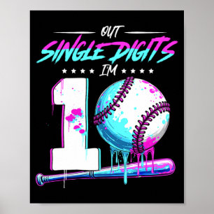 Verkoop 10 Jaar Oude Verjaardag Dubbele Cijfers 10 Poster