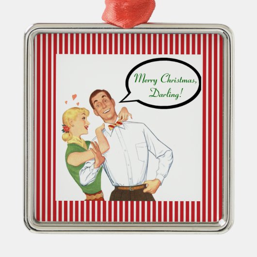 VERKOOP! 1950 Ornament - "Vrolijk Kerstfeest, Darl (Voorkant)