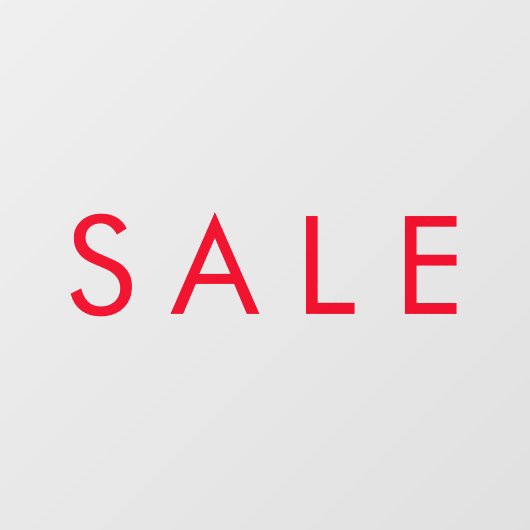 Verkoop 40-inch Basic Red In-store Business Adds Raamsticker (Vel)