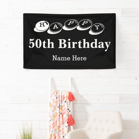 Verkoop 50e verjaardag spandoek (Insitu)