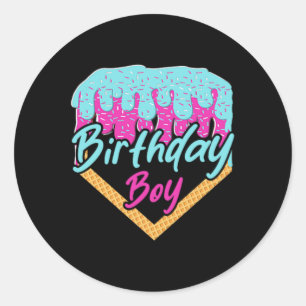 Verkoop 7 jaar oude ijsdruppel 7e verjaardag jonge ronde sticker