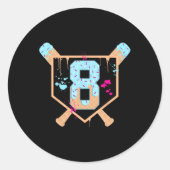 Verkoop 8 jaar oude ijsdruppel 8e verjaardag jonge ronde sticker (Voorkant)