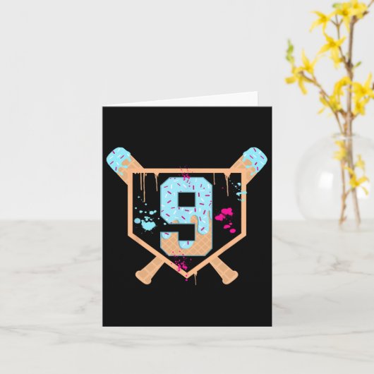 Verkoop 9 jaar oude ijsdruppel 9e verjaardag jonge kaart (Gele Bloem)