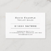 Verkoop aanhangwagen met foto van houder Visitekaa Visitekaartje (Achterkant)