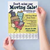 VERKOOP, aanpasbare flyer verplaatsen (Hand)