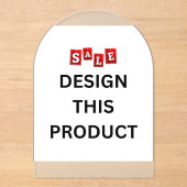 VERKOOP! Acryluitnodigingen - Arch Frosted Acryl Uitnodigingen (Voorkant)