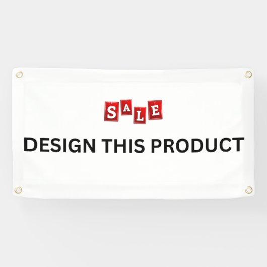 VERKOOP! Banner - 1.6'x3' - Outdoor w / Metalen Gr (Horizontaal)