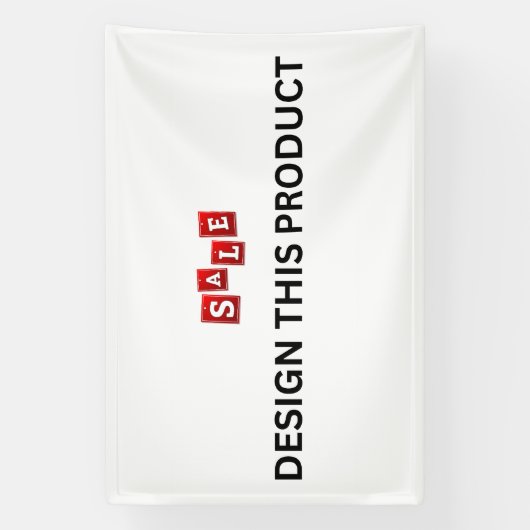 VERKOOP! Banner - 4'x6' - Outdoor - Aangepast (Verticaal)