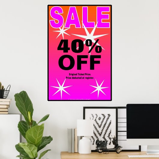 Verkoop bedrijfsteken/poster sjabloon poster (Thuiskantoor)