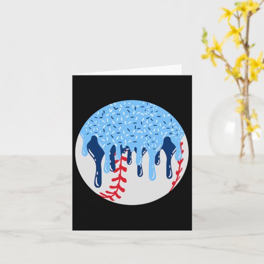 Verkoop Blue Ice Cream Drip met Sprinkles Drip Kaart (Gele Bloem)