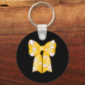 Verkoop Bow Coquette Grappig Verkoop Lover Geel Te Sleutelhanger (Voorkant)