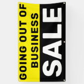 Verkoop buiten bedrijf Groot Spandoek (Verticaal)