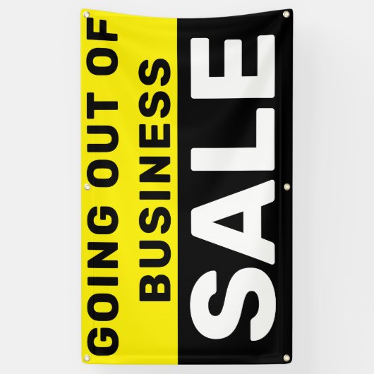 Verkoop buiten bedrijf Groot Spandoek (Verticaal)