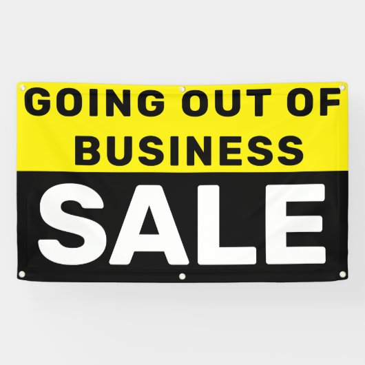 Verkoop buiten bedrijf Groot Spandoek (Horizontaal)