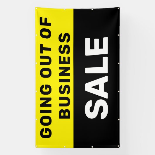 Verkoop buiten bedrijf Groot Spandoek (Verticaal)