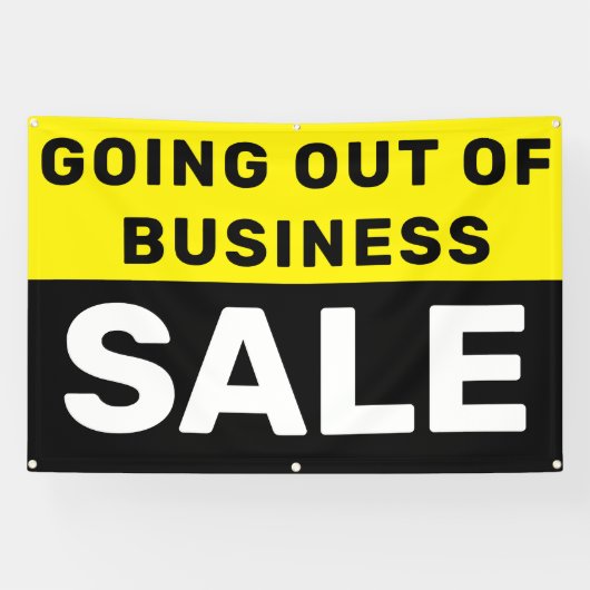 Verkoop buiten bedrijf Groot Spandoek (Horizontaal)