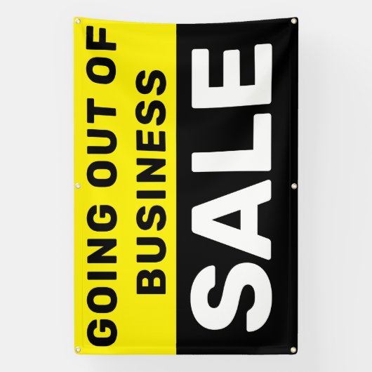 Verkoop buiten bedrijf Groot Spandoek (Verticaal)