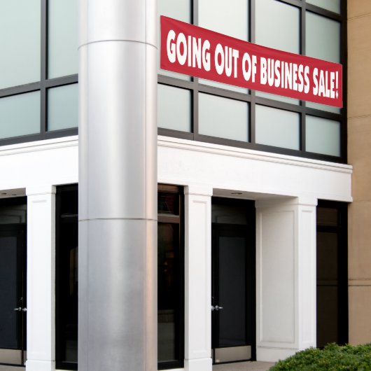 Verkoop buiten bedrijf spandoek (Buitenkant Gebouw)