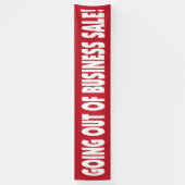 Verkoop buiten bedrijf spandoek (Verticaal)