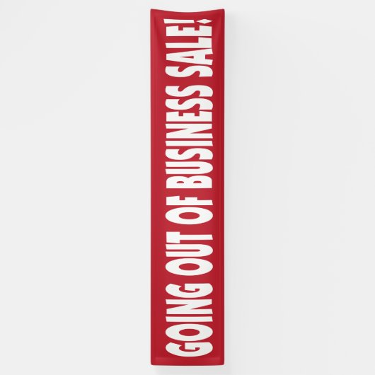 Verkoop buiten bedrijf spandoek (Verticaal)