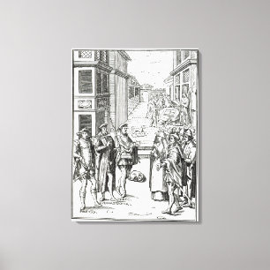 Verkoop door Town Crier na een houtsnip in Praxis  Canvas Afdruk