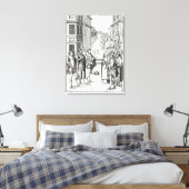 Verkoop door Town Crier na een houtsnip in Praxis  Canvas Afdruk (Insitu (Slaapkamer))