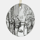 Verkoop door Town Crier na een houtsnip in Praxis  Keramisch Ornament (Links)