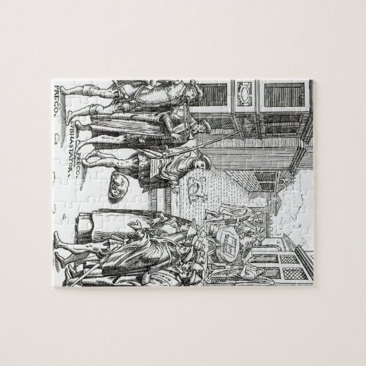 Verkoop door Town Crier na een houtsnip in Praxis  Legpuzzel (Horizontaal)