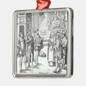 Verkoop door Town Crier na een houtsnip in Praxis  Metalen Ornament (Links)