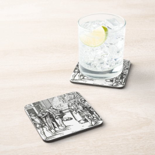 Verkoop door Town Crier na een houtsnip in Praxis Onderzetter (Rechterzijde)