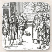 Verkoop door Town Crier na een houtsnip in Praxis Onderzetter (Voorkant)