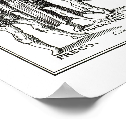 Verkoop door Town Crier na een houtsnip in Praxis  Poster (Hoek)