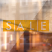 Verkoop doos geel raamsticker (Vel 2)