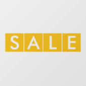 Verkoop doos geel raamsticker (Vel)