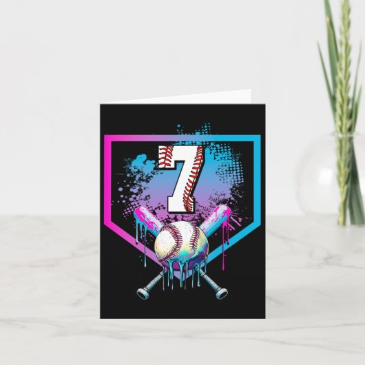 Verkoop Drip 7e Verjaardag Home Bord Jongens Jeugd Kaart (Voorkant)