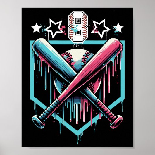 Verkoop Drip 8e Verjaardag Jongens Nummer 8 Jeugd Poster (Voorkant)