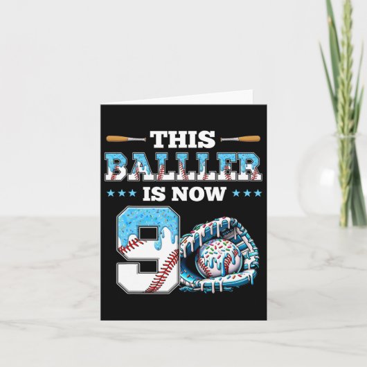 Verkoop Drip 9e Verjaardag Party Boy Sport Fan 9 j Kaart (Voorkant)