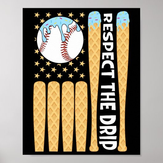 Verkoop Drip Boys Ice Cream Amerikaanse vlag Respe Poster (Voorkant)