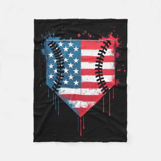 Verkoop Drip Boys Kinder Ice Cream Patriotic Ameri Fleece Deken (Voorkant)