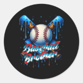 Verkoop Drip Broeder Dag Verjaardag Groep Matching Ronde Sticker (Voorkant)