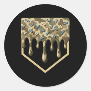 Verkoop Drip Camo Home Bord Boys Sport Cool Game D Ronde Sticker