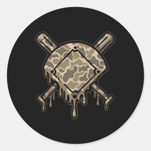 Verkoop Drip Camo Verkoop Diamonds Jongens Sportsp Ronde Sticker (Voorkant)